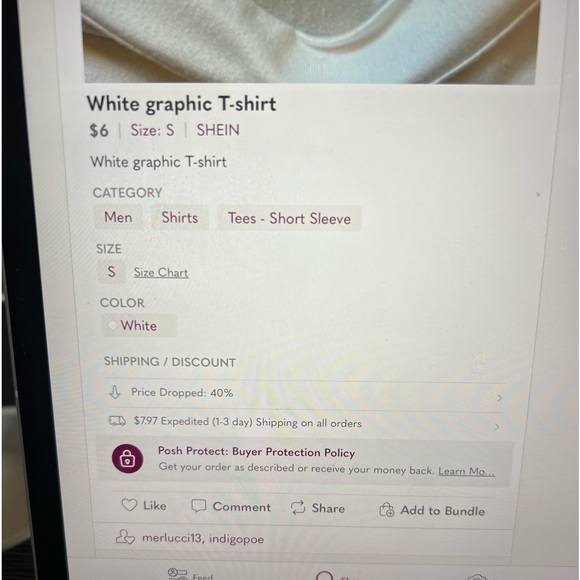 White Graphic T - Picture 3 of 3